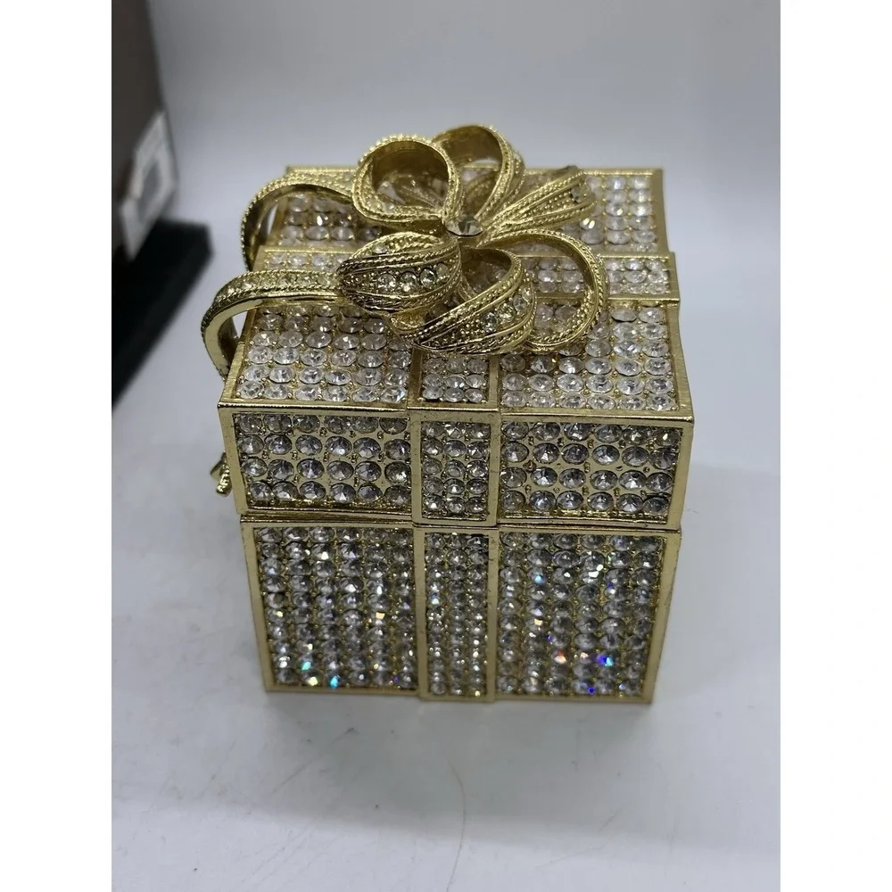 Olivia Riegel CB1220 Crystal Pavé Gift Box Jeweled Trinket Box w/ Original Box